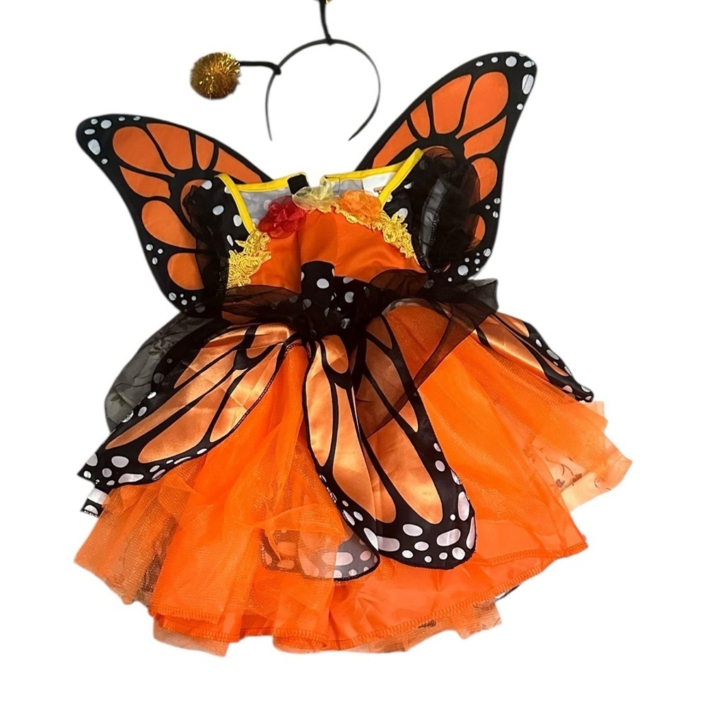 Vibrant Monarch Butterfly Kids Costume - Picture 2 of 4
